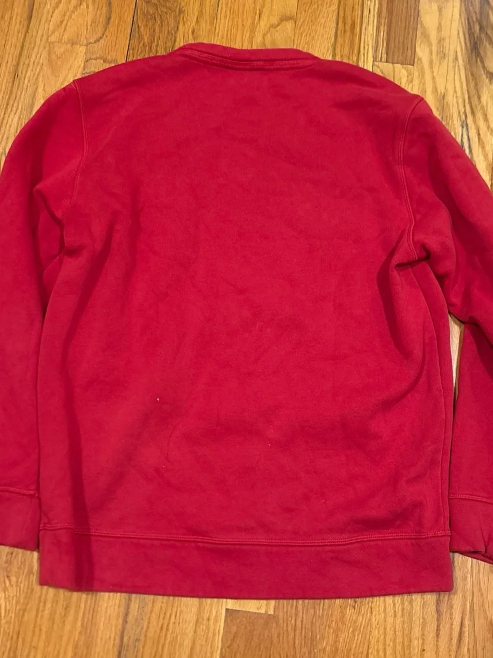 adidas Red Crewneck Sweatshirt with Shield Patch